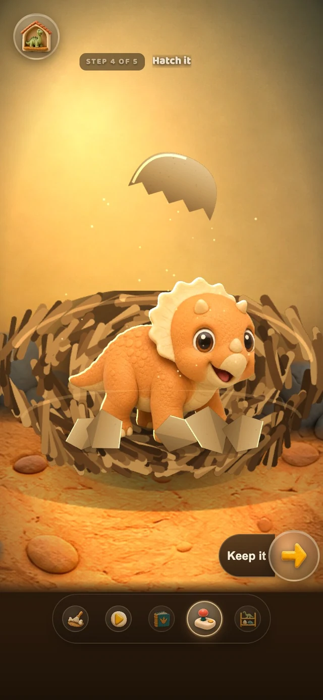 Hatch a Triceratops in the browser